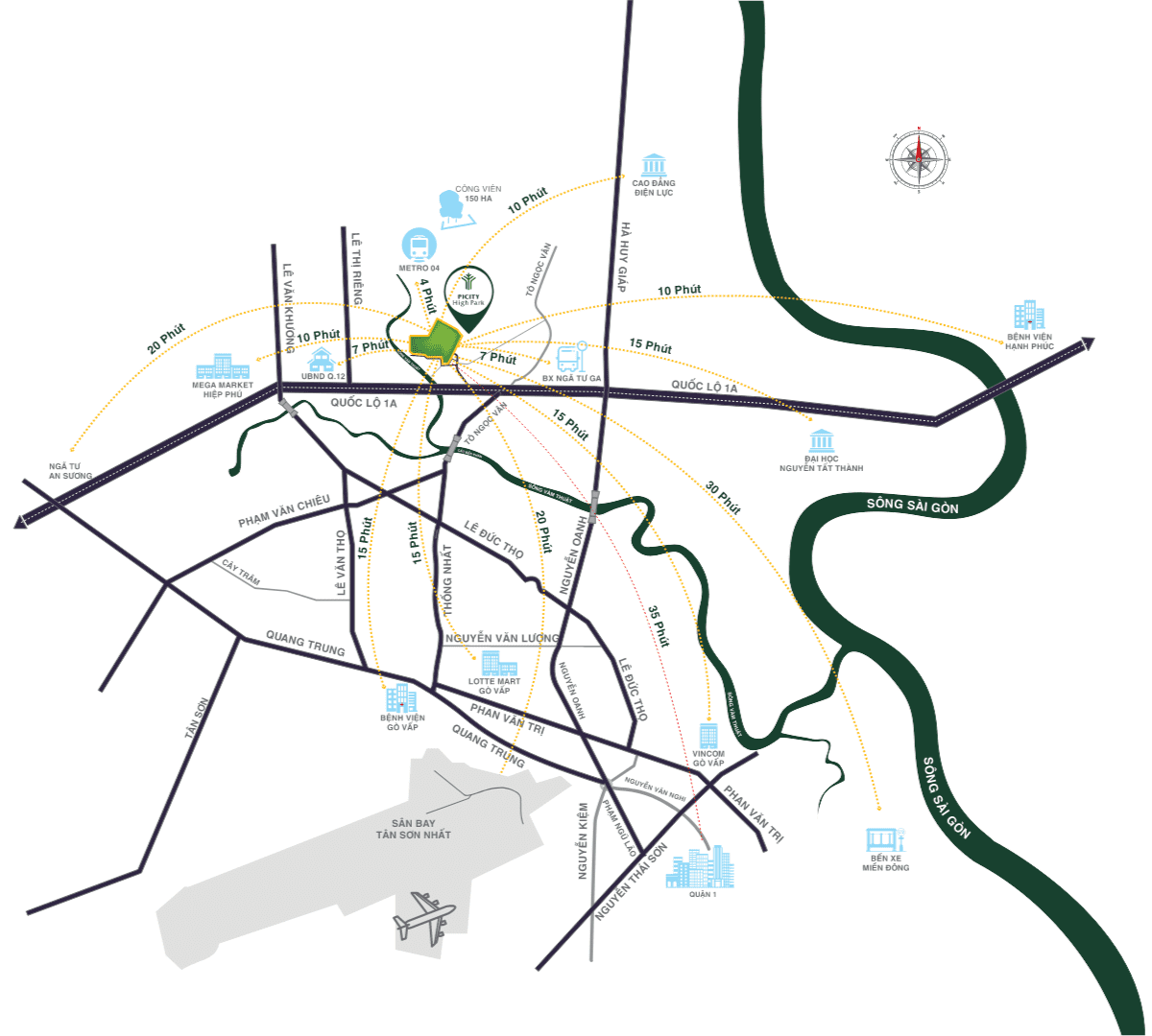 Bản đồ quy hoạch dự án quận 12
