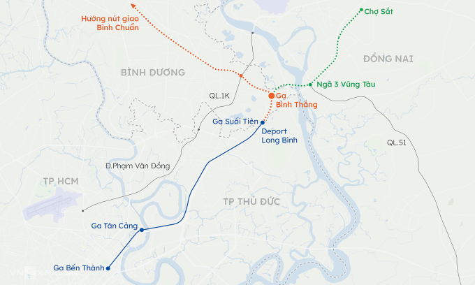 Tuyến nhà Ga Metro